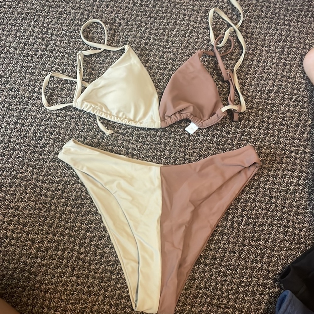 Aurelle Color Block Bikini